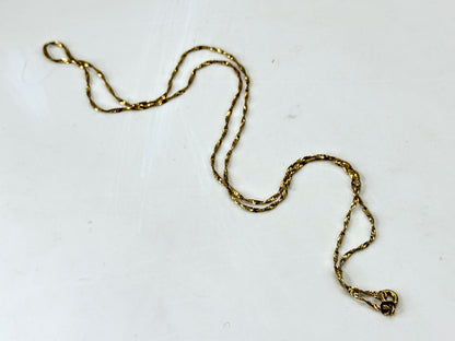 Vintage 14K Yellow Gold Diamond Cut Rope Chain Necklace Italy 20 Inch JR1695