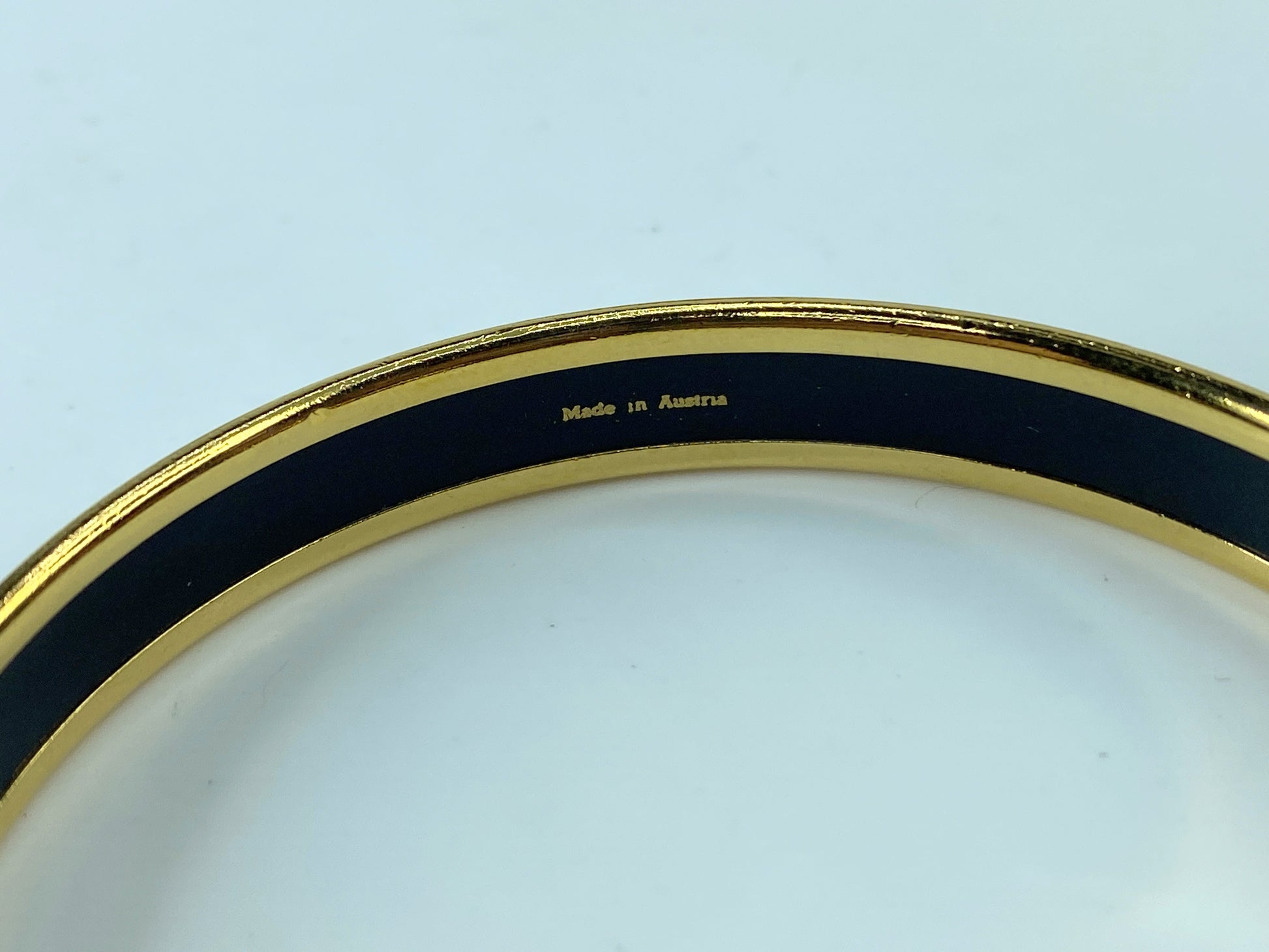 Hermes Enamel Printed Celestial Mythology Narrow Bracelet 70 Bleu GS416