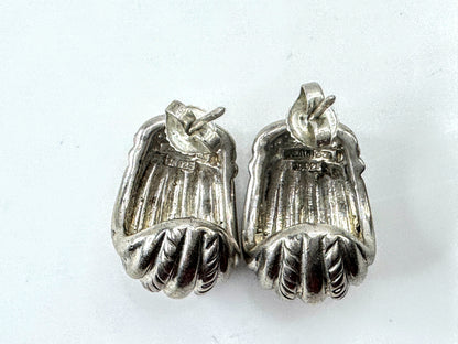 Vintage Judith Ripka Sterling Silver Cable Textured Statement Piece JR1696