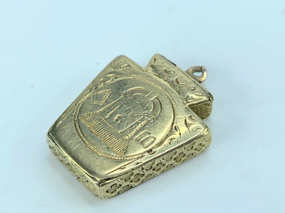 Antique Masonic Double Sided Locket in 14K pendant 28.6g JR9134