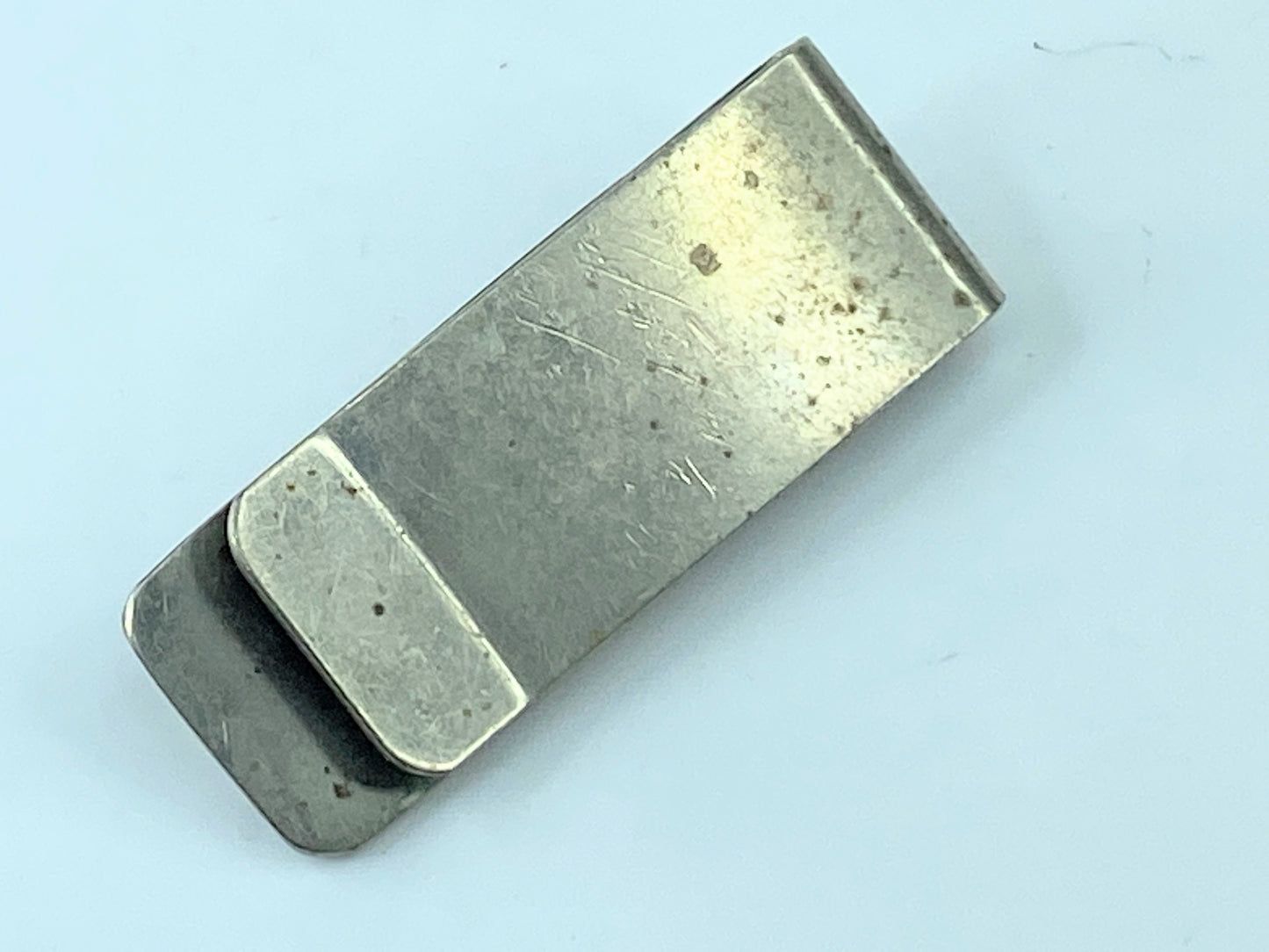 Zuni Turquoise Stone Money Clip Native American Tribal Design Sterling SS42