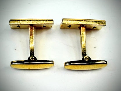 Vintage Yves Saint Laurent Gold Tone Bar Cufflinks Textured SS328