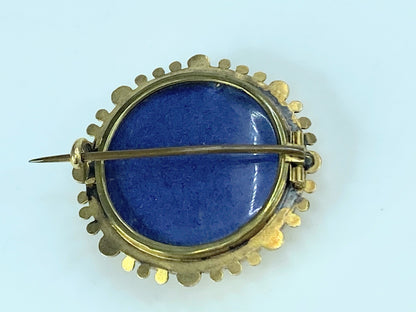 19th Century Gem set brooch with insect and cannetile motift in 15K gold JR9932