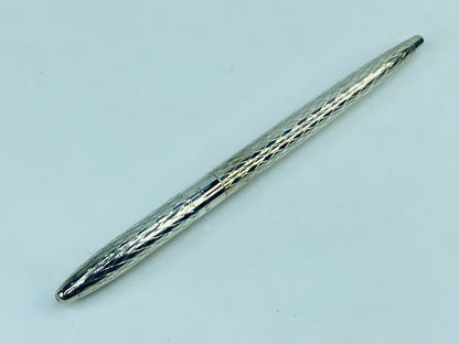 Tiffany & Co Sterling Silver Ballpoint Pen Diamond Cut 4.5" with Pouch SS182