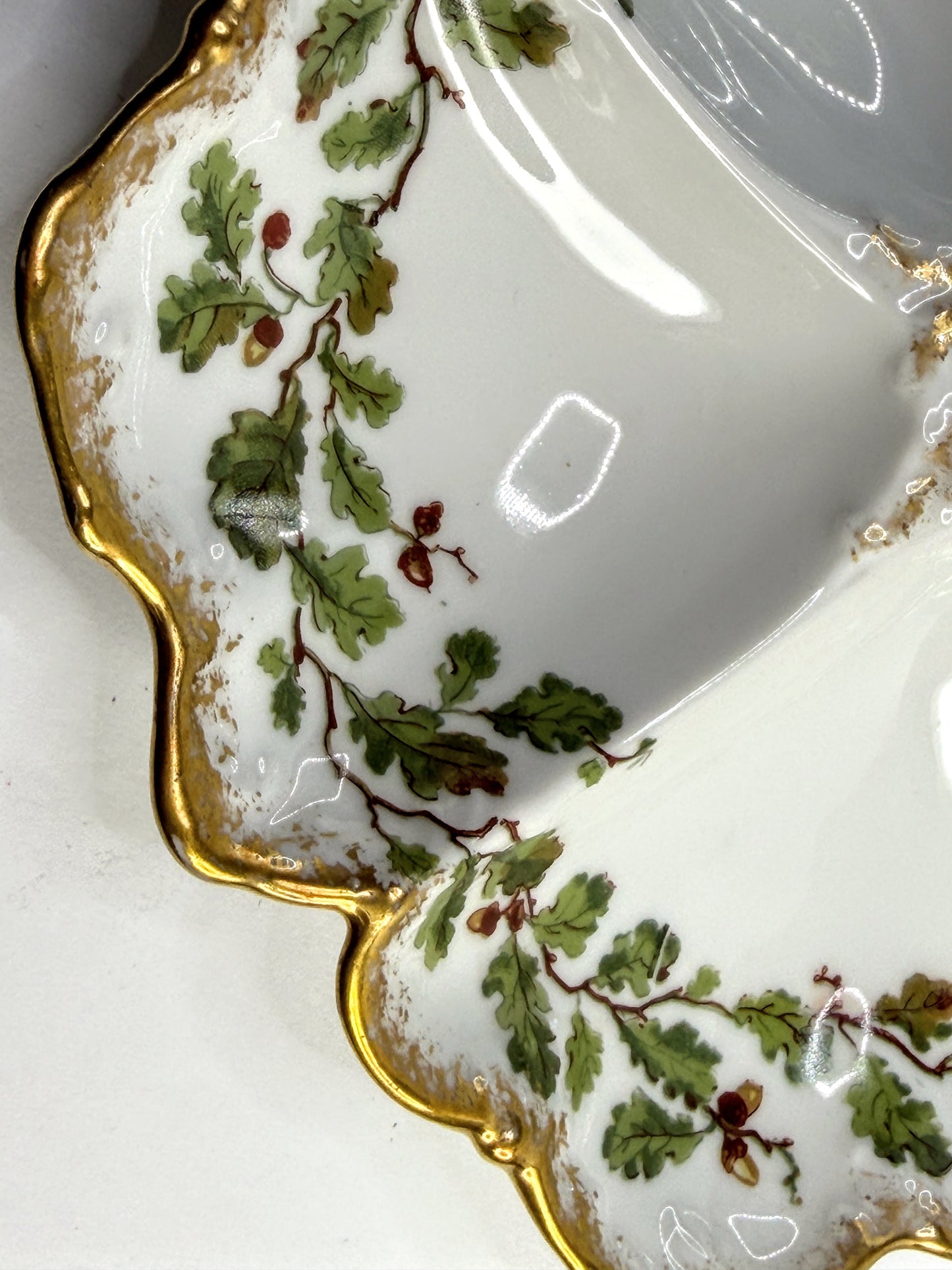 Antique Limoges T&V France Oyster Plate Hand Painted Gilt A898