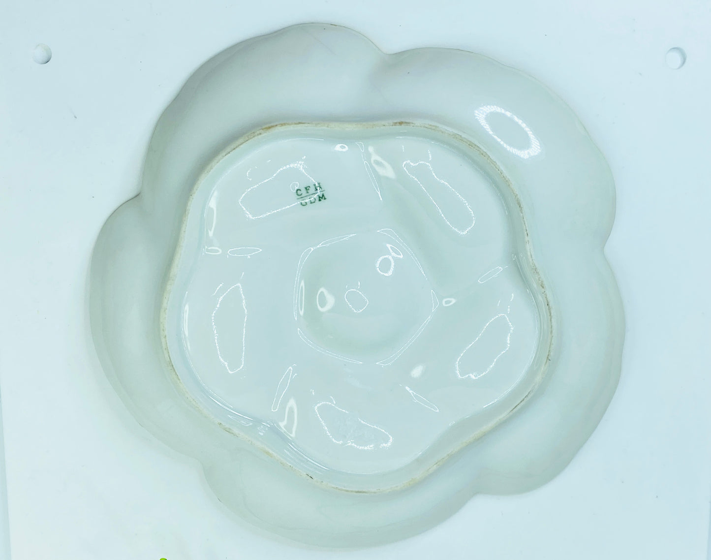 1890 Charles Field Haviland GDM 6 well gold tassel trim oyster plate A442