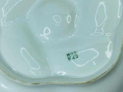 1890 Charles Field Haviland GDM 6 well gold tassel trim oyster plate A442