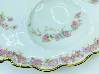 Haviland & Co. Limoges France Oyster Plate Ranson Shape shell pink A443