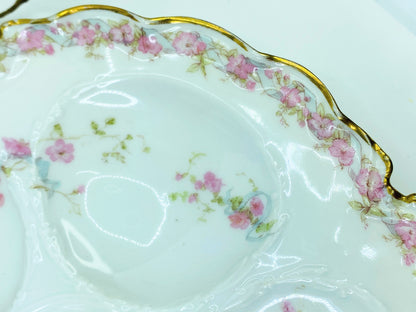 Haviland & Co. Limoges France Oyster Plate Ranson Shape shell pink A443