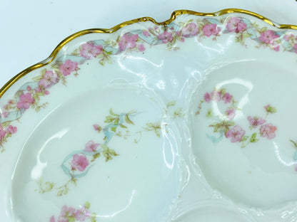 Haviland & Co. Limoges France Oyster Plate Ranson Shape shell pink A443