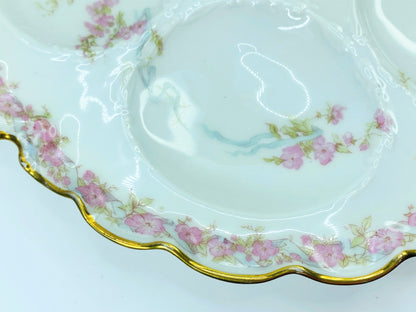 Haviland & Co. Limoges France Oyster Plate Ranson Shape shell pink A443