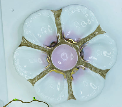 19th-century French majolica porcelain oyster plate  A444