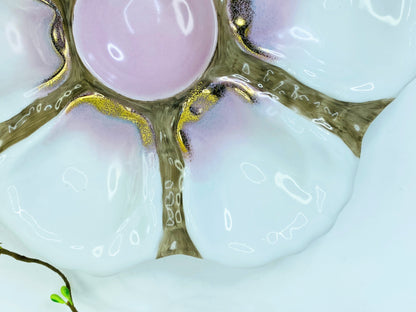 19th-century French majolica porcelain oyster plate  A444