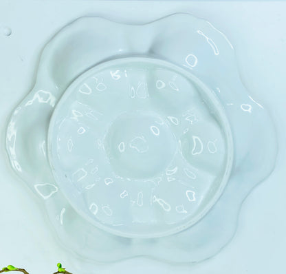 19th-century French majolica porcelain oyster plate  A444