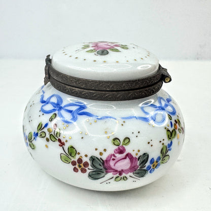 Limoges France J.D. Dumont Peint Main Ginger Jar Trinket Box A1046