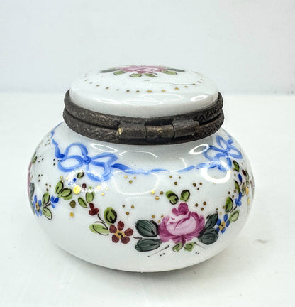 Limoges France J.D. Dumont Peint Main Ginger Jar Trinket Box A1046
