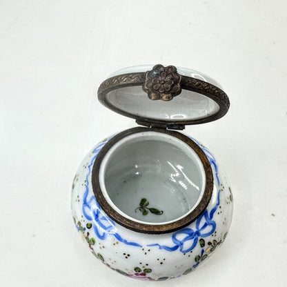 Limoges France J.D. Dumont Peint Main Ginger Jar Trinket Box A1046