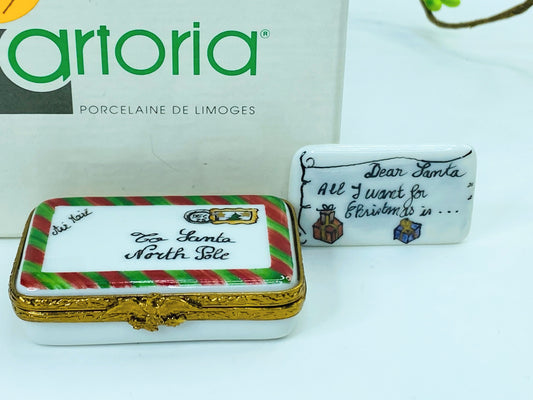Letter to Santa at the North Pole Limoges Box (Artoria) A448