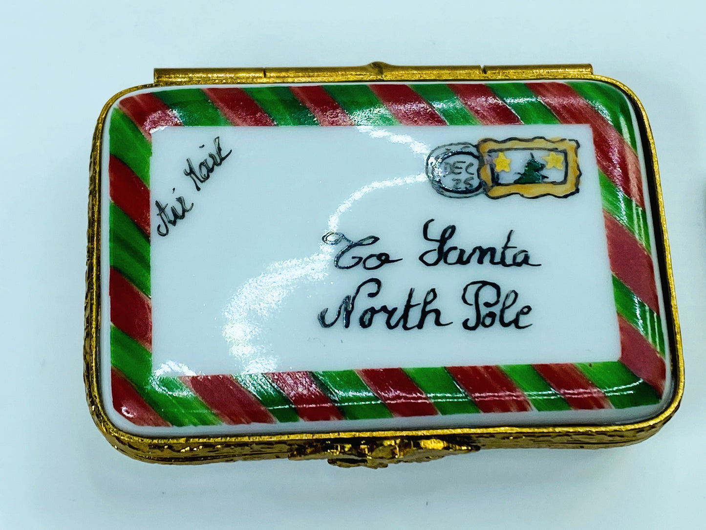 Letter to Santa at the North Pole Limoges Box (Artoria) A448