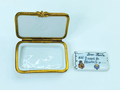 Letter to Santa at the North Pole Limoges Box (Artoria) A448