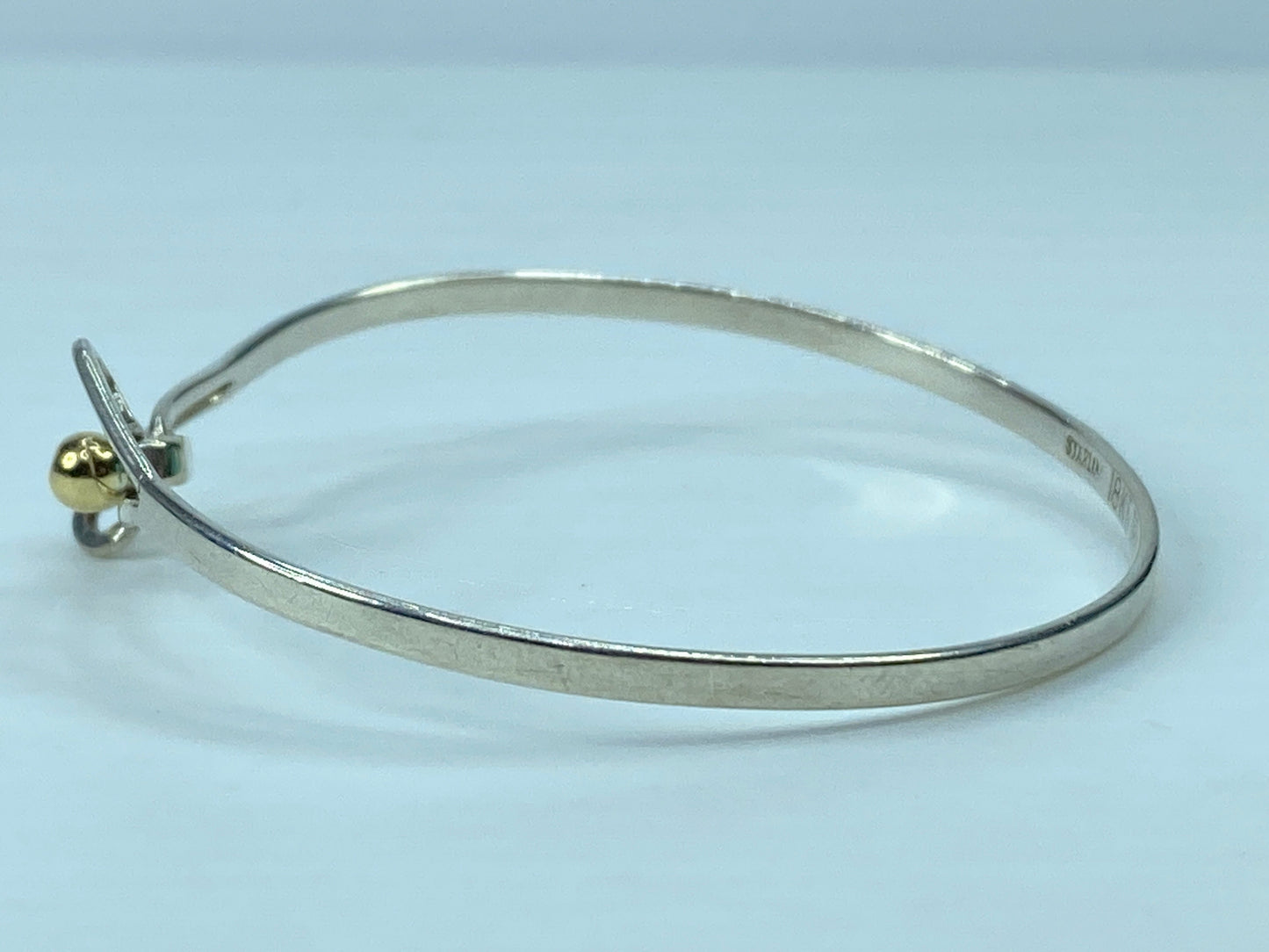 Tiffany & Co Double Heart 14K Yellow Gold and Sterling Silver Bracelet JR689