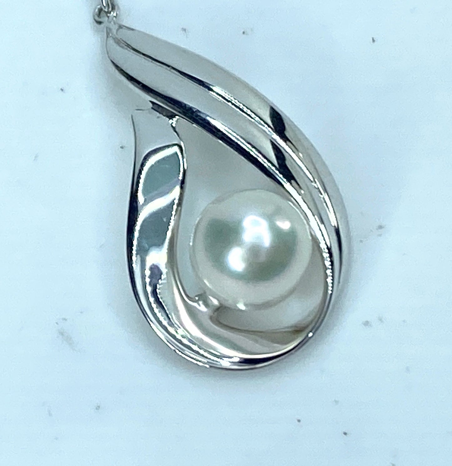 Mikimoto 6.25mm Akoya Pearl Pendant Sterling 925 Silver Necklace 18" JR9154