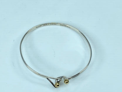 Tiffany & Co Double Heart 14K Yellow Gold and Sterling Silver Bracelet JR689