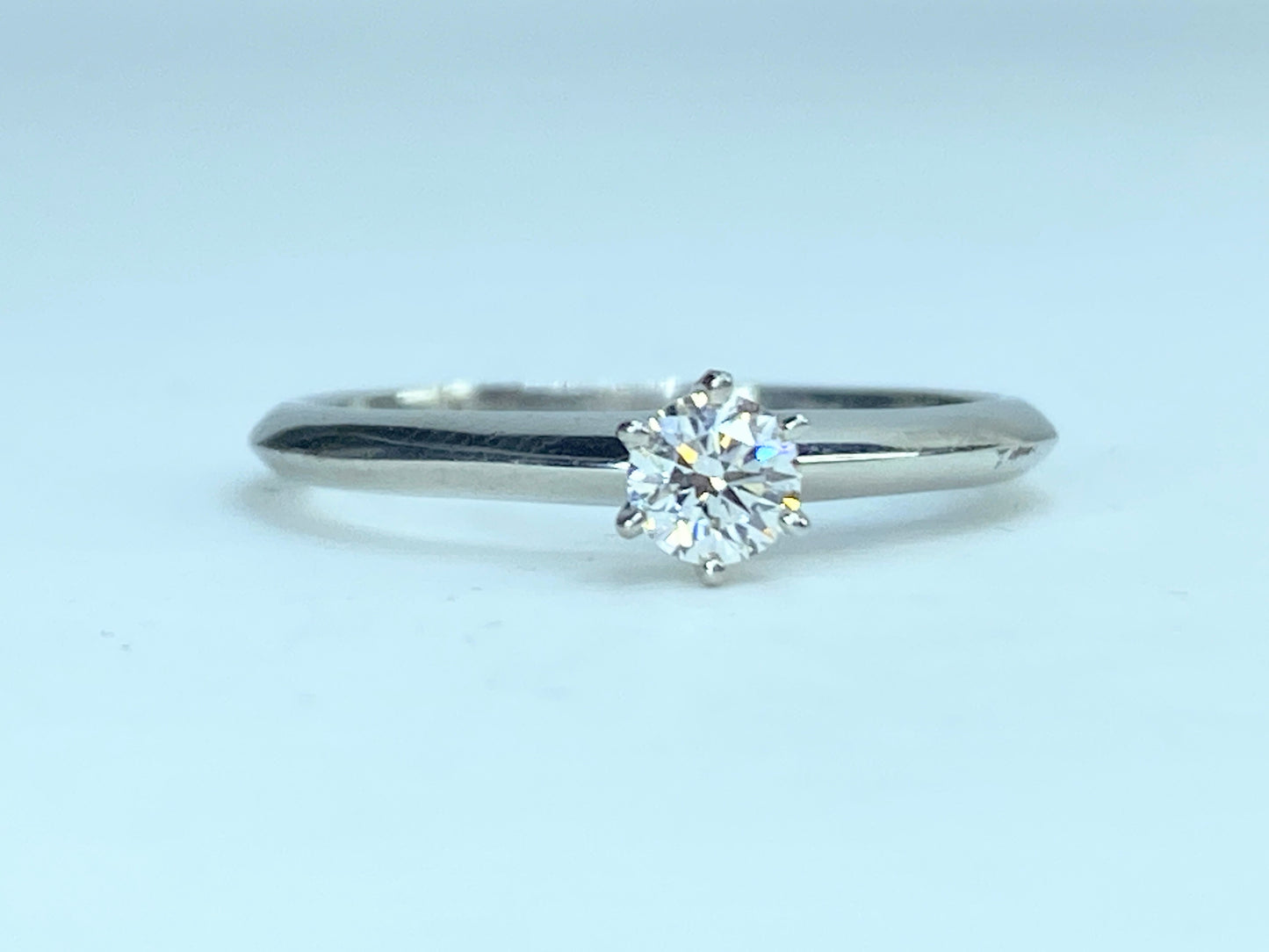 Tiffany & Co. 0.23 Carat Diamond Engagement Ring Platinum 950 704453