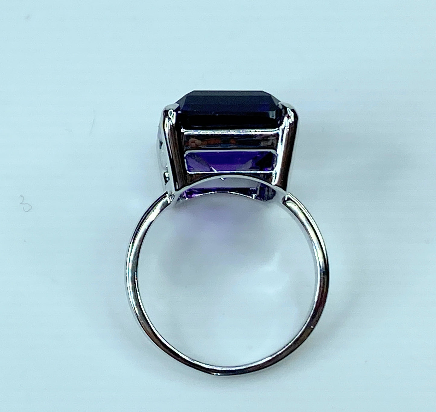 Tiffany & co Sterling Silver Sparkler Amethyst Gemstone Ring Size 6.75 JR691