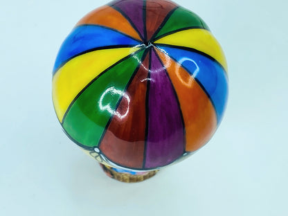 Limoges Chanille numbered Hot Air Balloon Peint Main trinket box A456