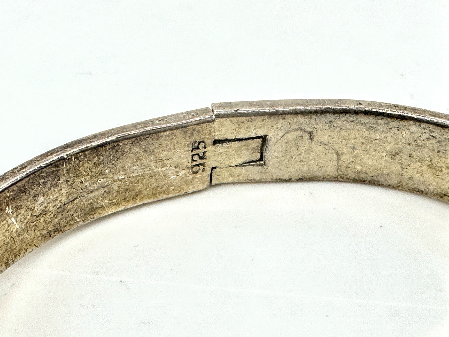 Art Nouveau solid Sterling Hinged Belt Buckle Bangle Bracelet adjustable JR1709