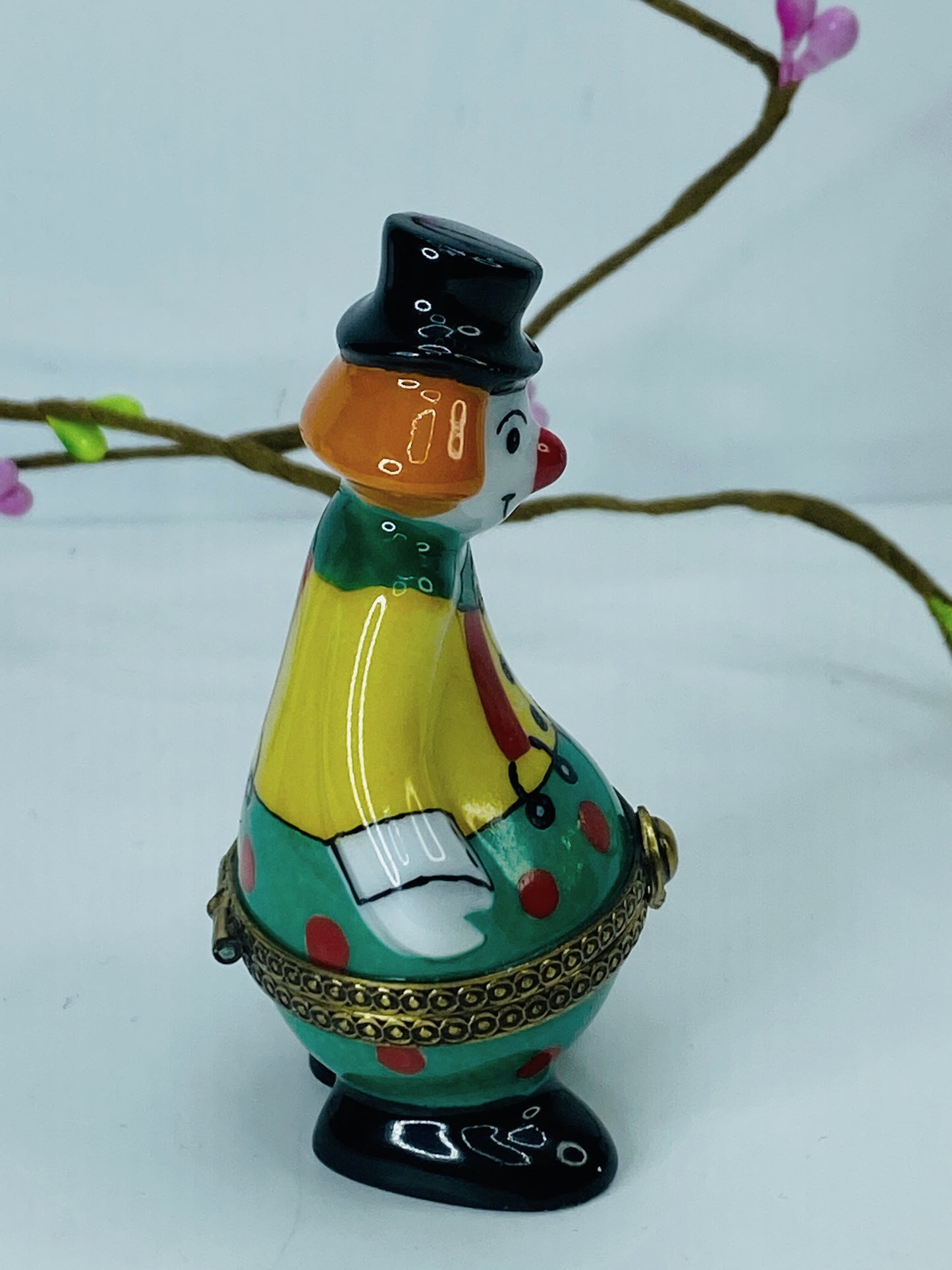 Numbered Clown Limoges Box for Collectors by Retired Limoges ML A458