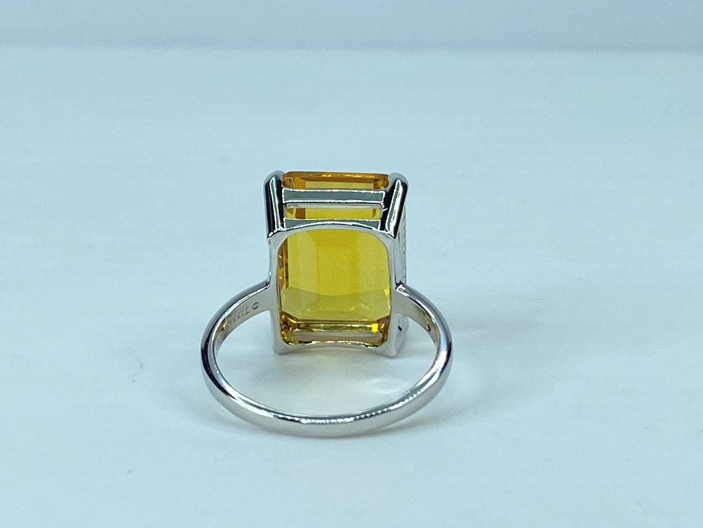 Tiffany & Co. Sterling Silver Sparklers Citrine Ring s8 JR693