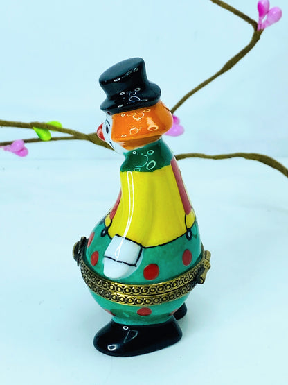 Numbered Clown Limoges Box for Collectors by Retired Limoges ML A458
