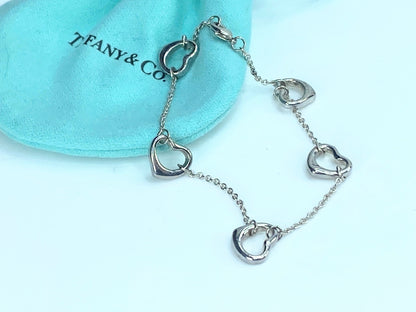 Elsa Peretti® Open Heart Bracelet Tiffany sterling bracelet  7.5" JR9158