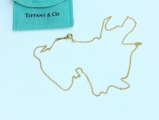 Tiffany & Co. 18K Elsa Peretti yellow gold necklace 18" JR9161