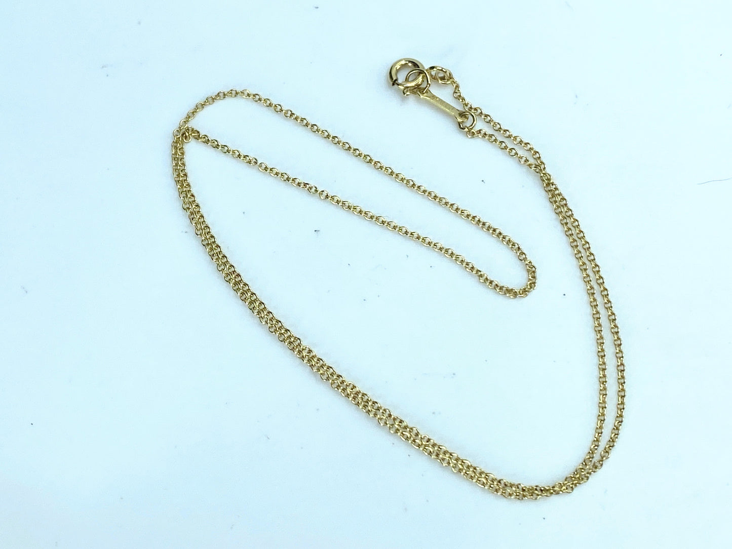 Tiffany & Co. 18K Elsa Peretti yellow gold necklace 18" JR9161