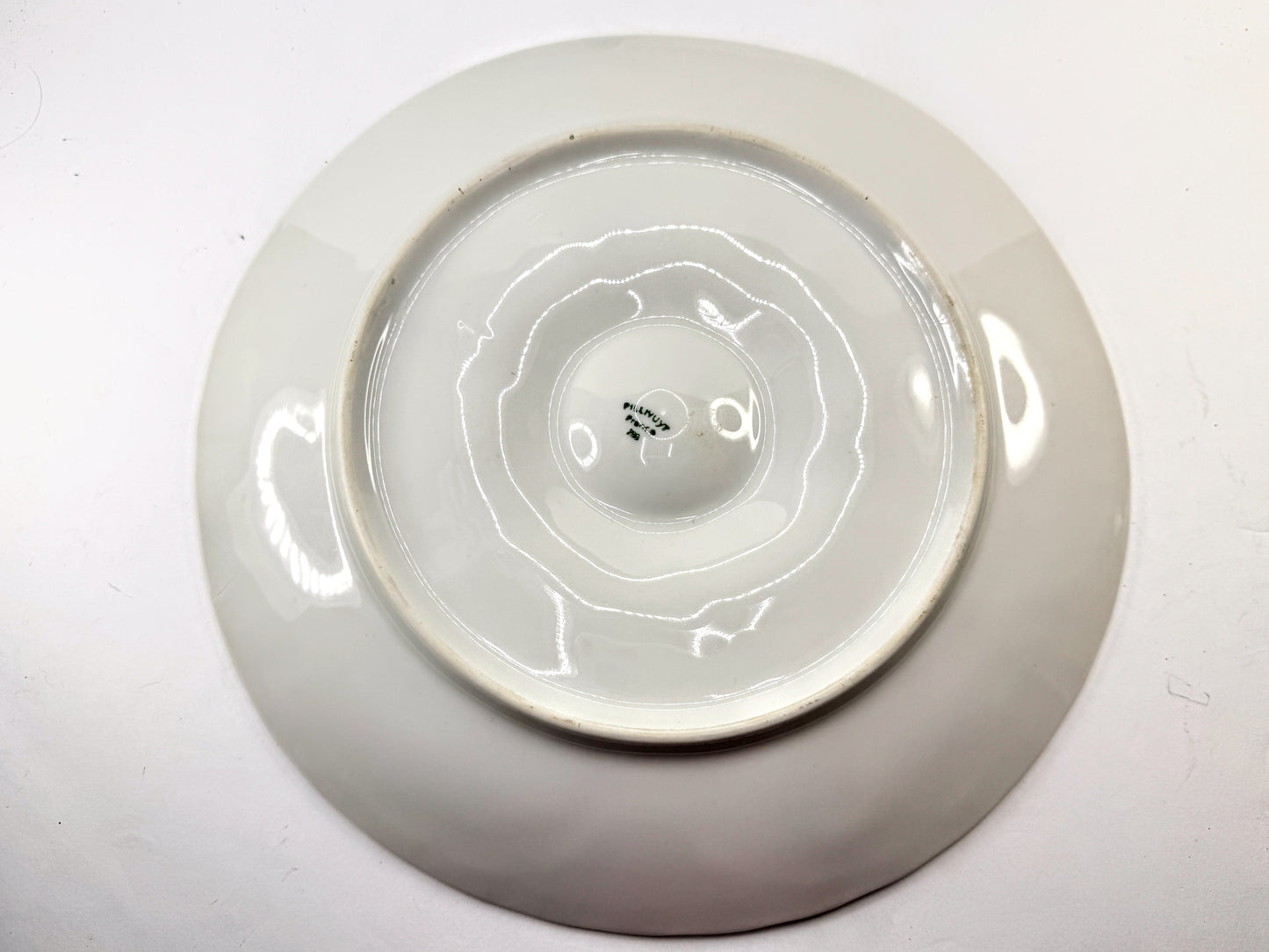 Vintage Pillivuyt France White Porcelain Basketweave Oyster Plate A966