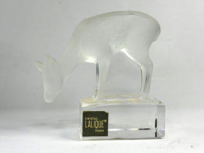 Vintage Lalique Crystal "Daim" Reclining Fawn Figurine A925