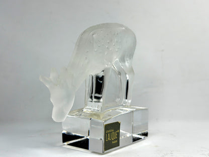 Vintage Lalique Crystal "Daim" Reclining Fawn Figurine A925