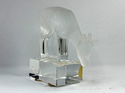 Vintage Lalique Crystal "Daim" Reclining Fawn Figurine A925