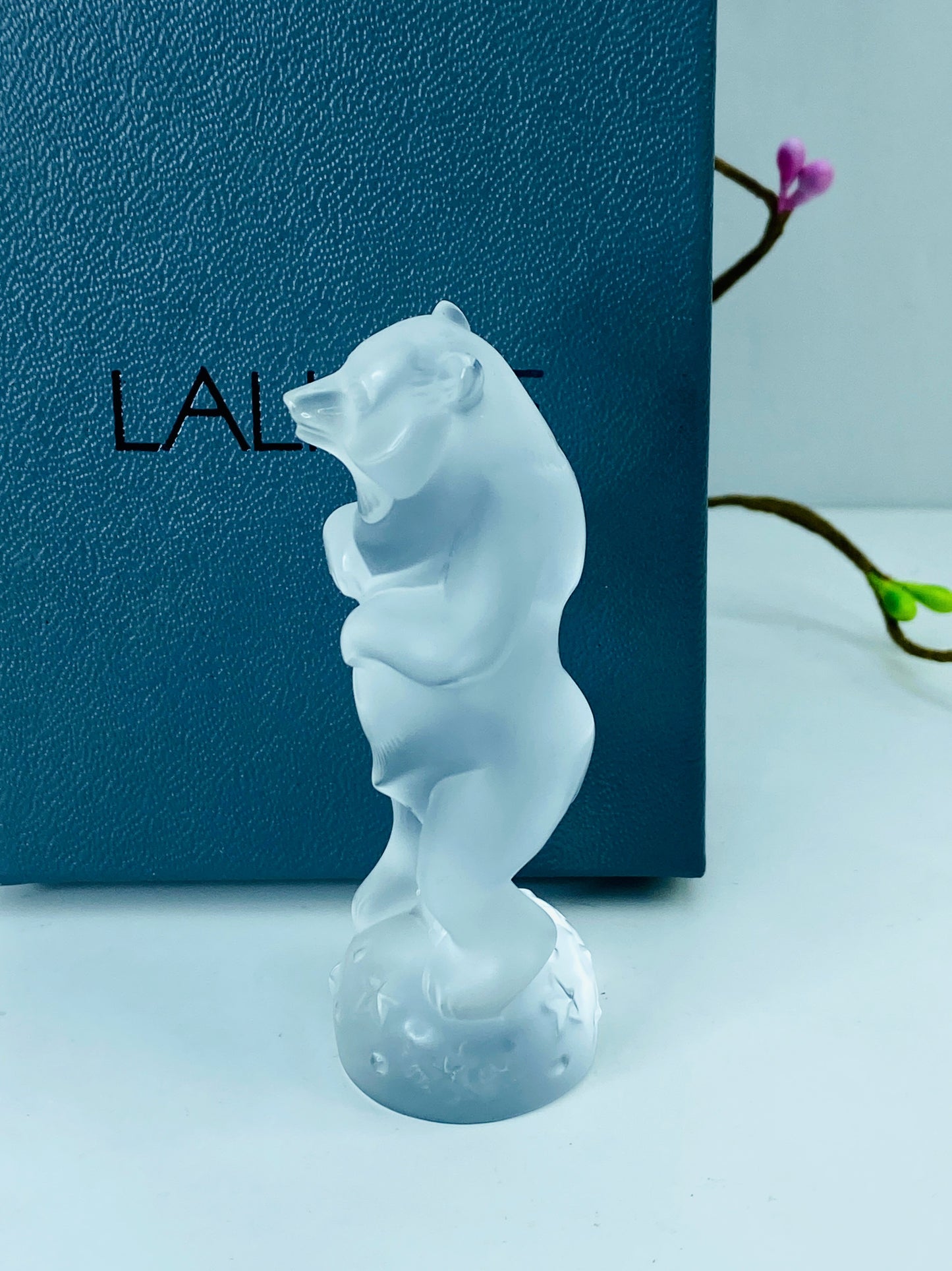 Lalique Crystal Dancing Bear Figurine Mint Condition In Original Box A472