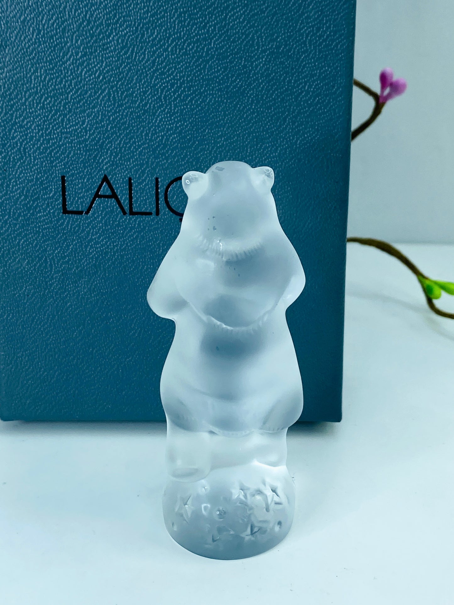 Lalique Crystal Dancing Bear Figurine Mint Condition In Original Box A472