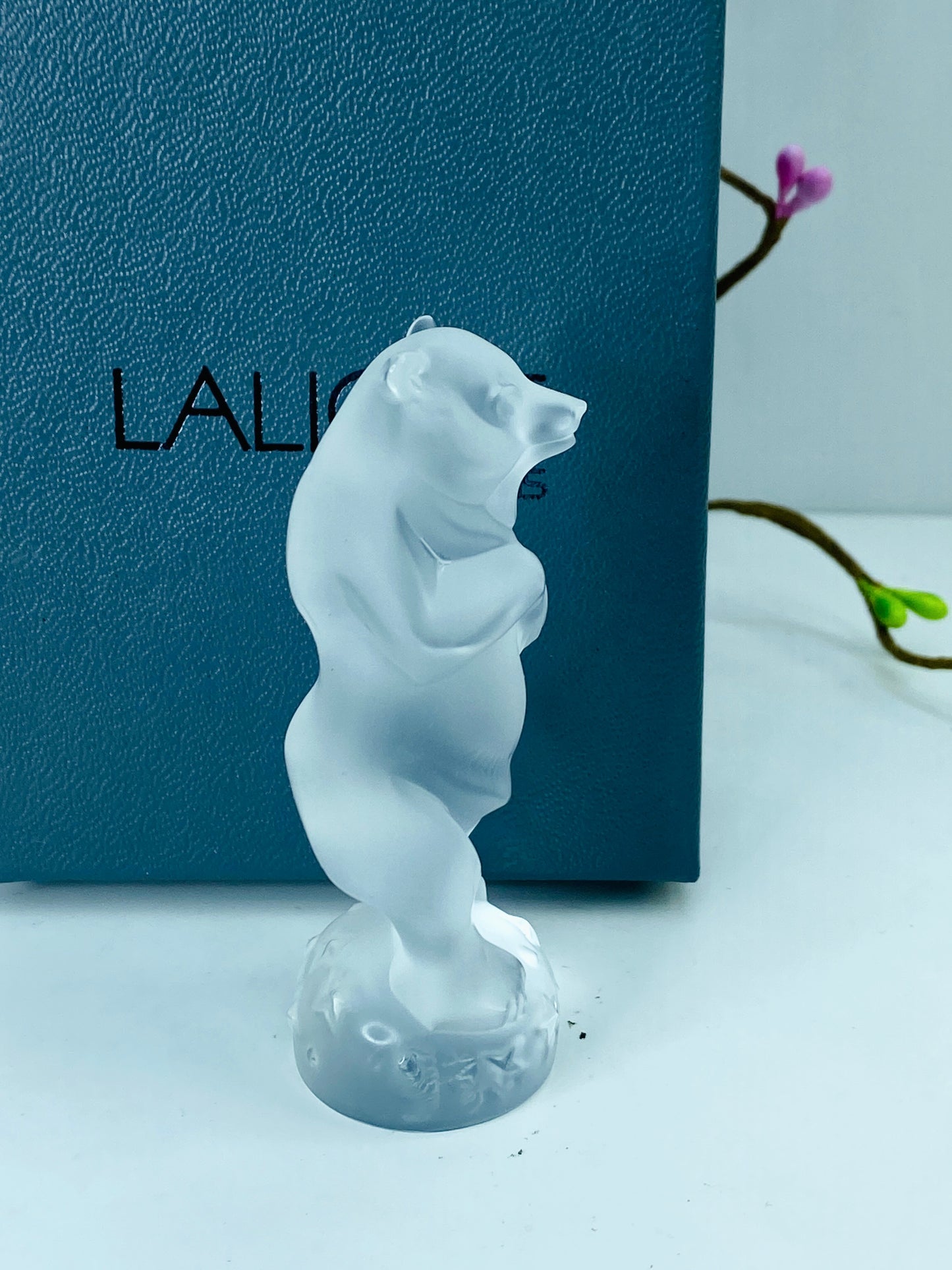 Lalique Crystal Dancing Bear Figurine Mint Condition In Original Box A472