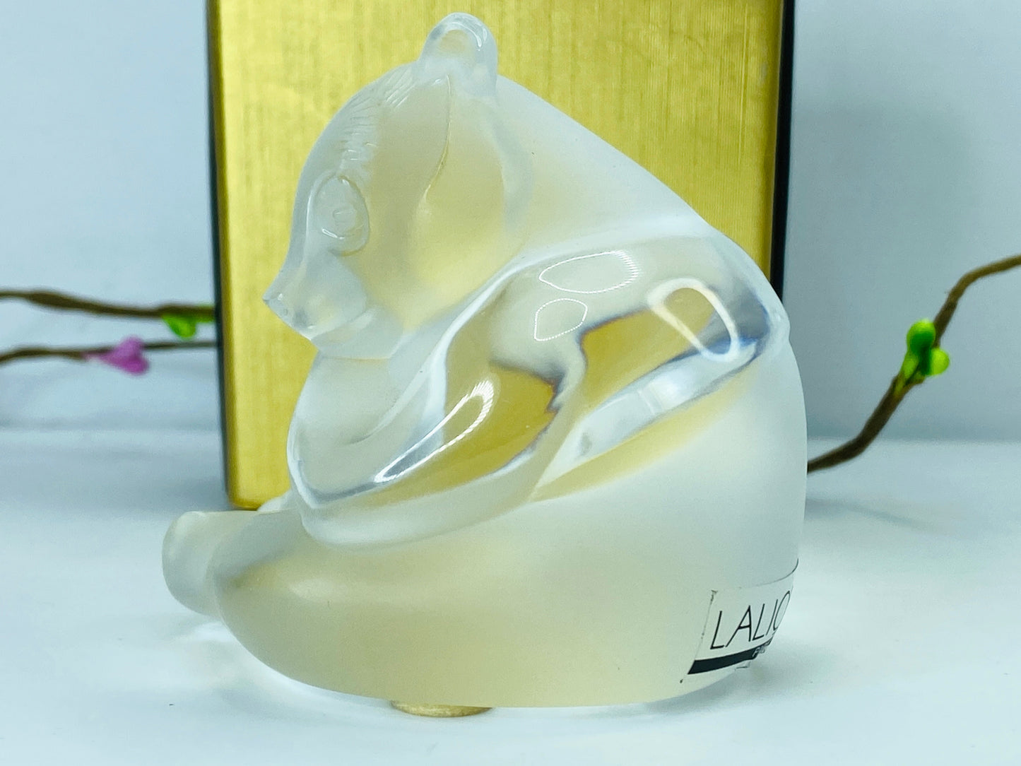 Lalique France Crystal Panda Sculpture Figurine Signed A471