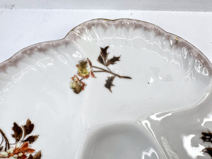Antique CFH GDM Haviland Limoges Floral Five Well Oyster Plate Vintage A967
