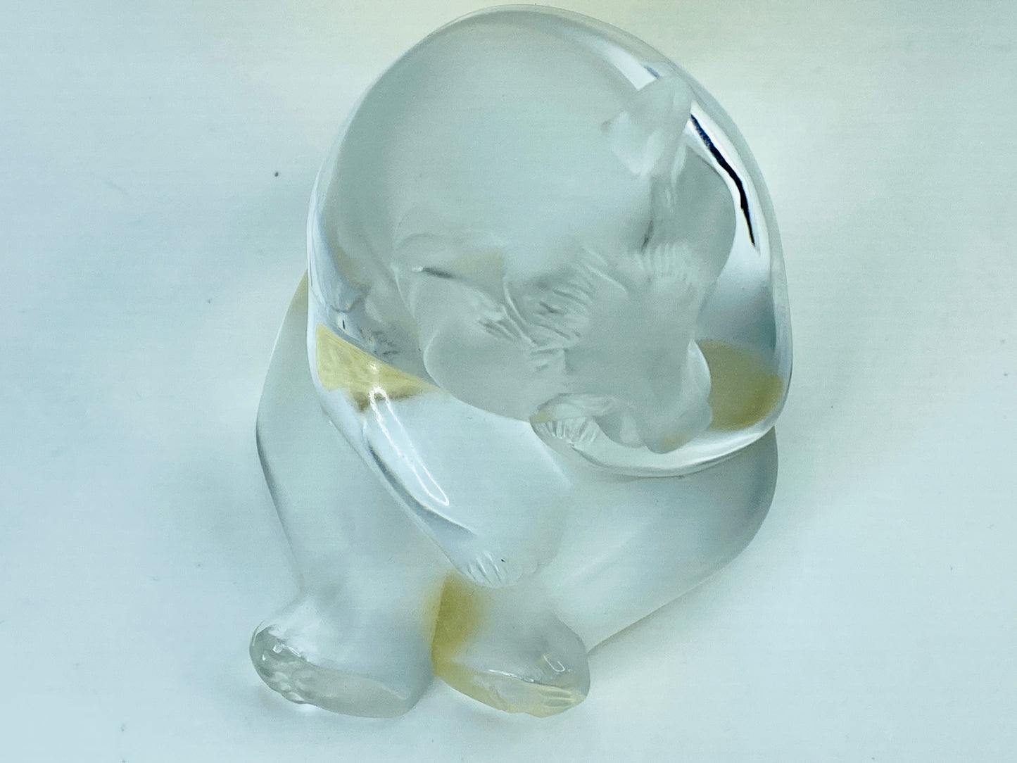 Lalique France Crystal Panda Sculpture Figurine Signed A471