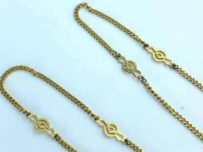 Art Deco 14K yellow gold fancy necklace 2.9g 15.0:" JR9166