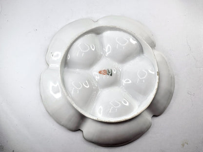 Antique T&V Limoges France Gold Fern Five-Well Oyster Plate ca.1900s A969