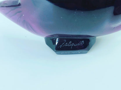 Lalique Crystal Dusk Purple Fish Figurine Signed France 2 3/8 A469